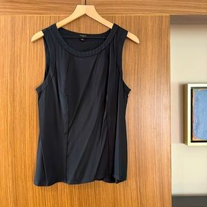 Ann Taylor:  Darted Silk Tank, Size L, Black